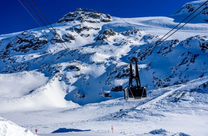 A ski slopes in ski resort in Breuil-Cervinia, Zermatt