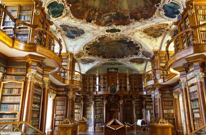 Interior of Abbey Library in St Gallen