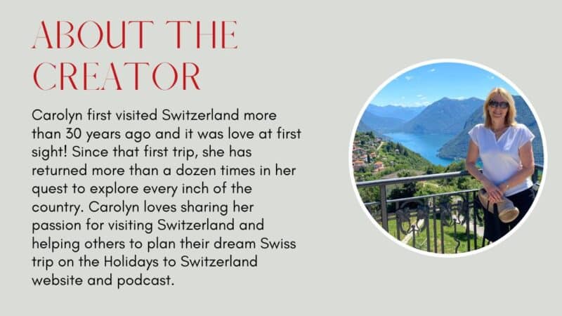 Photo and information about Carolyn Schonafinger of Holidays to Switzerland