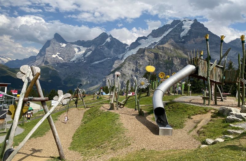 Children's playground at Allmendhubel above Murren