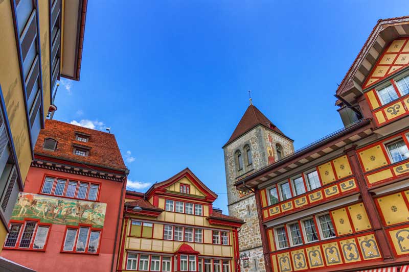 painted buildings in Appenzell