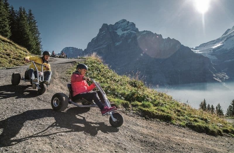 Mountain cart riders at Mt. First