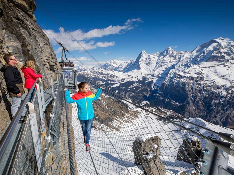 Birg Thrill Walk en route to Schilthorn