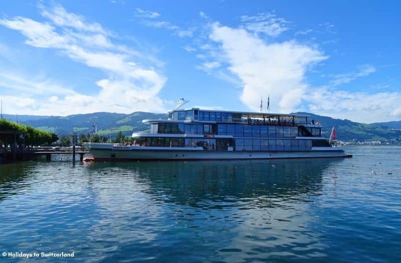 Boat at Rapperswil on Lake Zurich