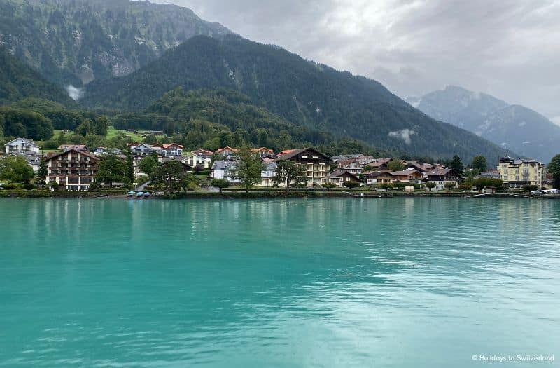 The village of Bonigen beside Lake Brienz.