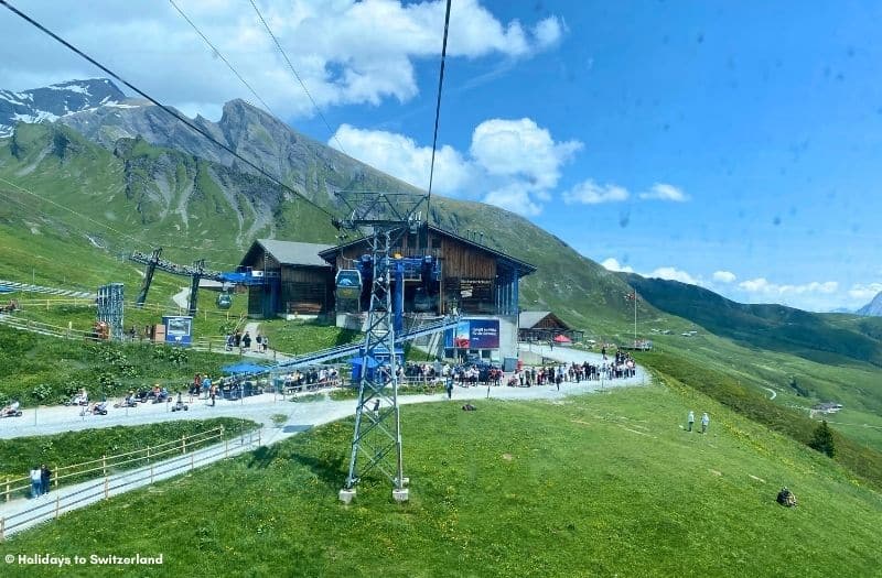 Bort cable car station on Mt First near Grindelwald, Switzerland