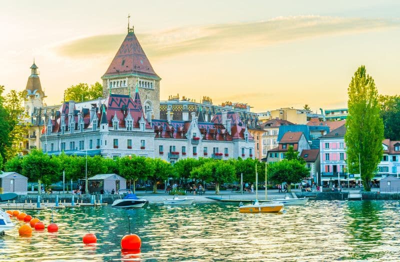 Chateau d'Ouchy hotel in Lausanne, Switzerland