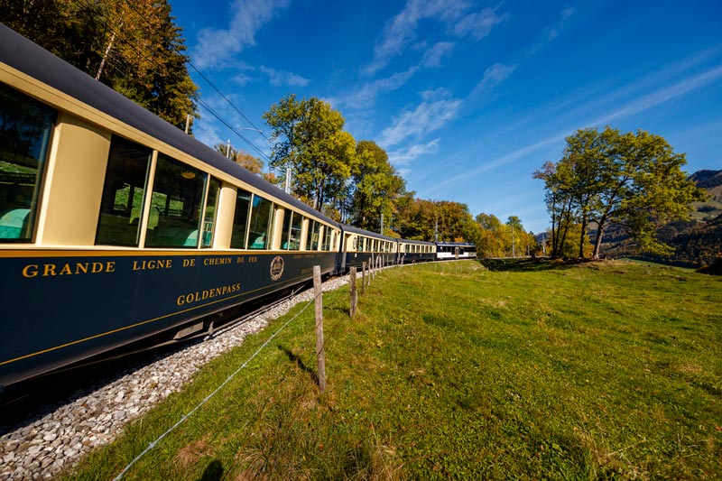 Chocolate train from Montreux to Gruyeres