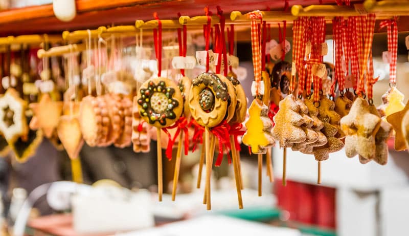 Christmas biscuits on sale at Christmas market