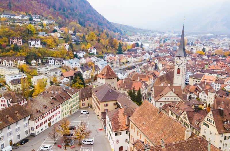 Chur, capital of Graubunden canton, Switzerland