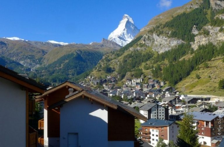 View of Matterhorn from apartment in Zermatt