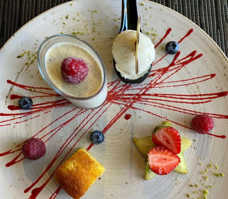 A delicious dessert at Hotel Gloria restaurant Beatenberg