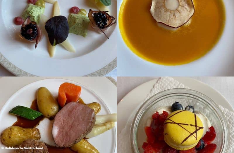 Delicious cuisine is served in the Queen Victoria Restaurant at Mt. Pilatus.