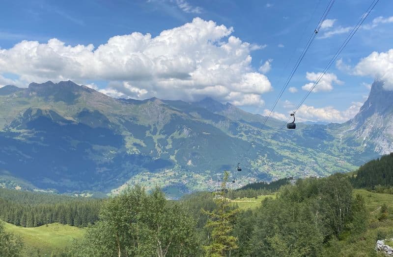 The Eiger Express cableway cuts 47 minutes from the journey to Jungfraujoch and provides spectacular views.