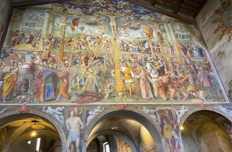 Frescoes inside Santa Maria degli Angioli church in Lugano, Switzerland