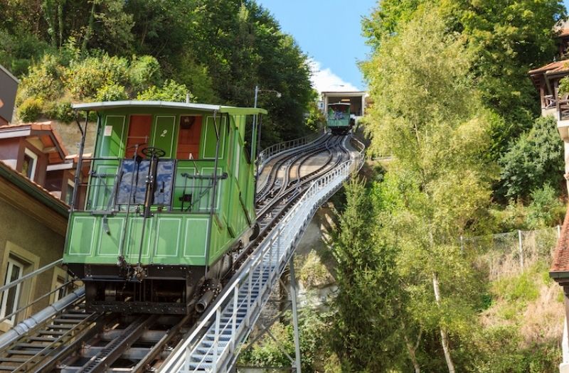 The Fribourg funicular is part of the city's public transport system