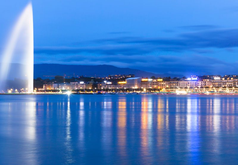 Geneva at night