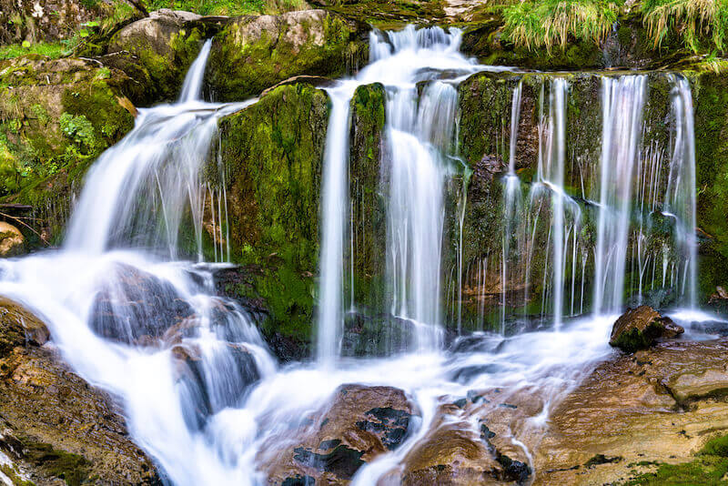 Giessbach Falls on Lake Brienz Switzerland