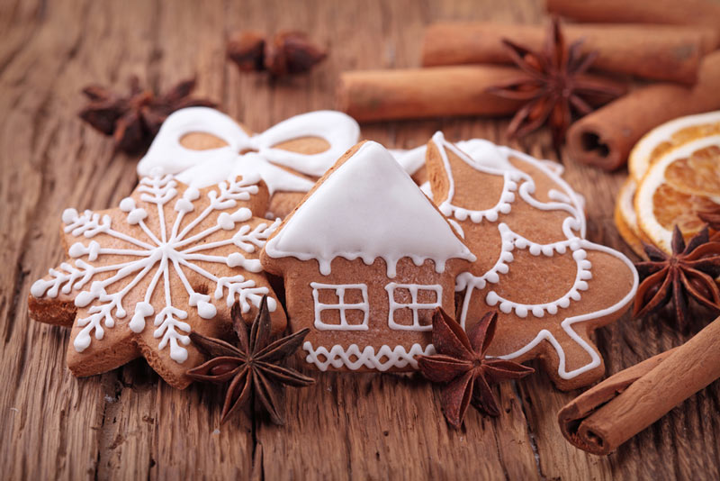 Christmas gingerbread biscuits