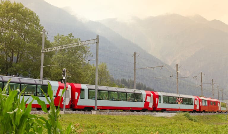 The Glacier Express, one of Switzerland's premium panoramic trains