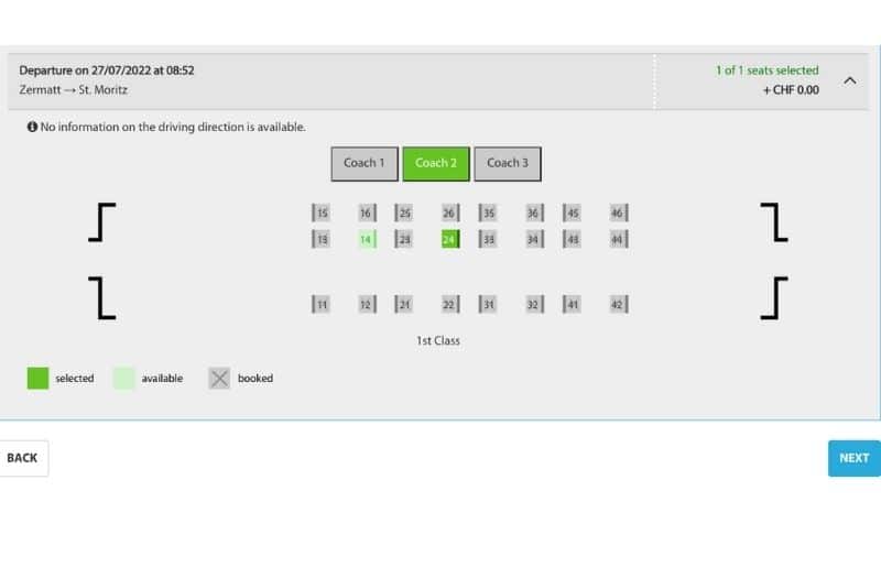 Image showing how to make a booking on the Glacier Express