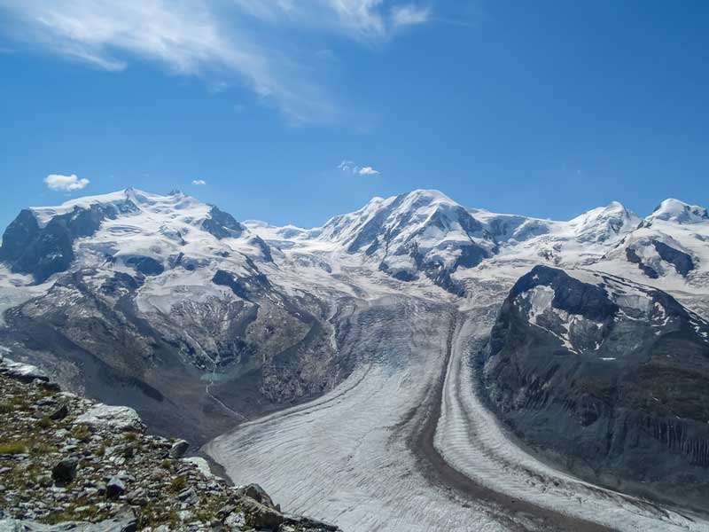 Gorner Glacier at Gornergrat above Zermatt