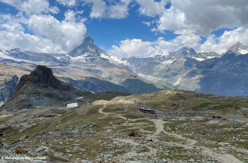 Gornergrat train with Matterhorn view