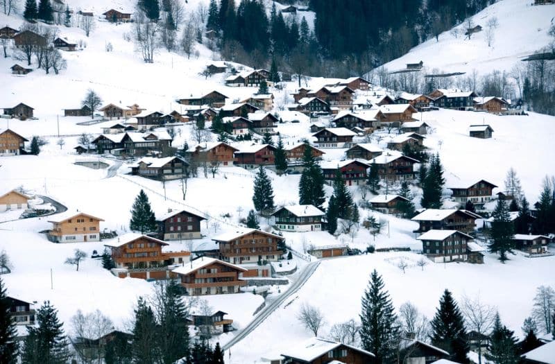 Grindelwald in Switzerland during winter