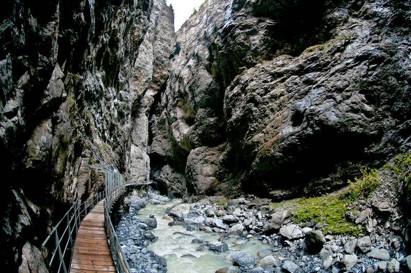 Canyon walk at Glacier, Grindelwald