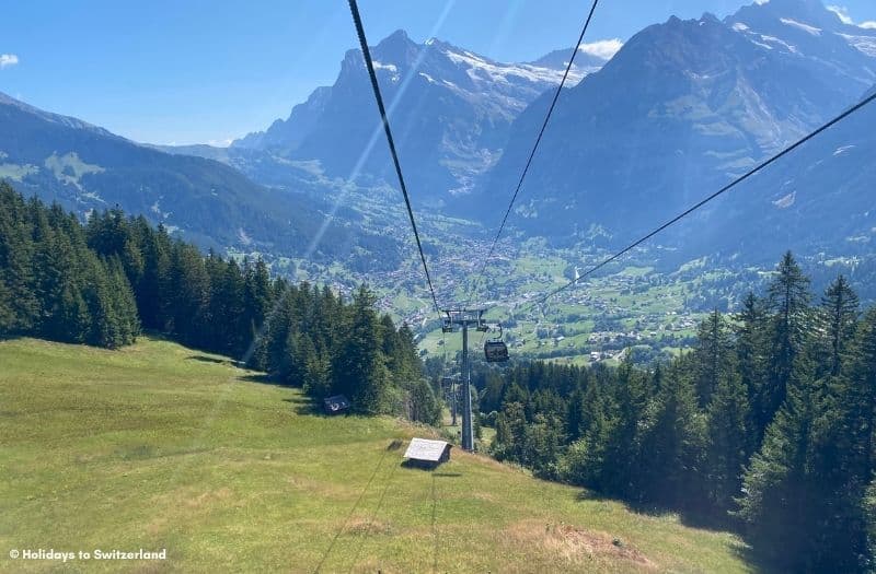 View from the Grindelwald to Mannlichen cable car