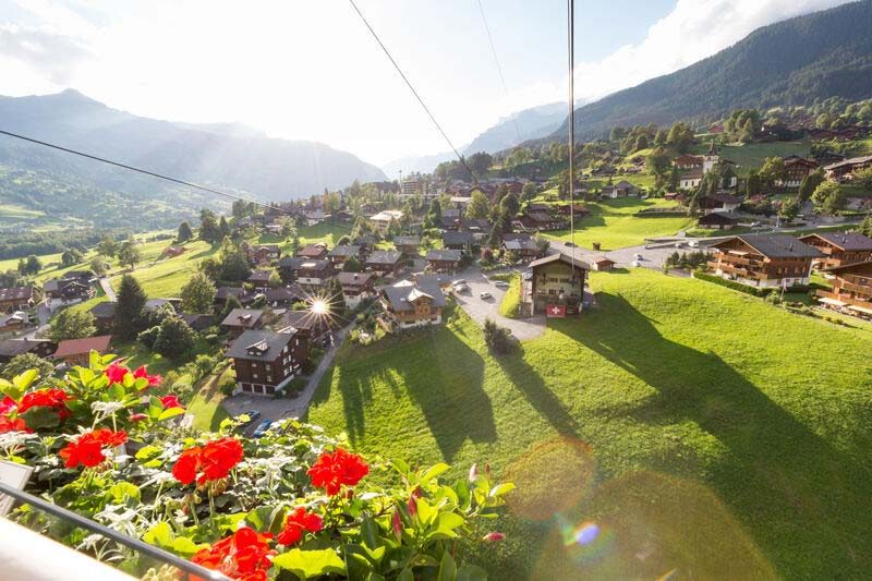 View of Grindelwald from Pfingstegg cableway