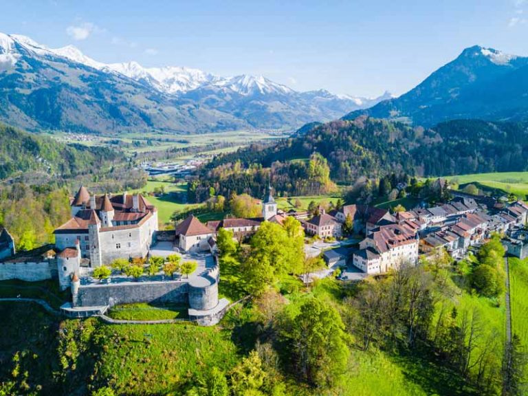 Gruyeres Castle from above