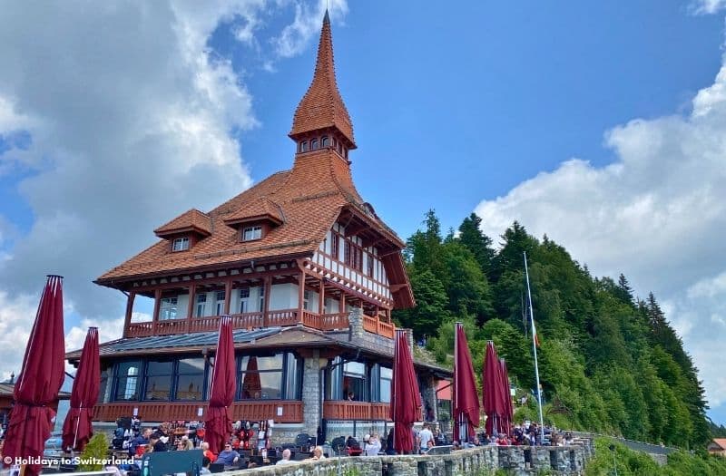 Harder Kulm's panorama restaurant resembles a castle