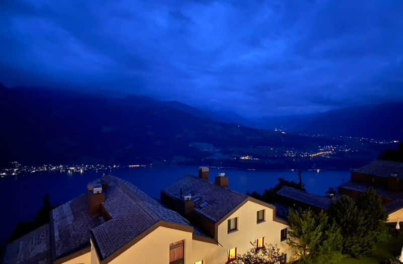 Balcony views from Hotel Gloria Beatenberg Switzerland