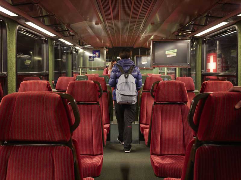 Interior of Jungfrau train