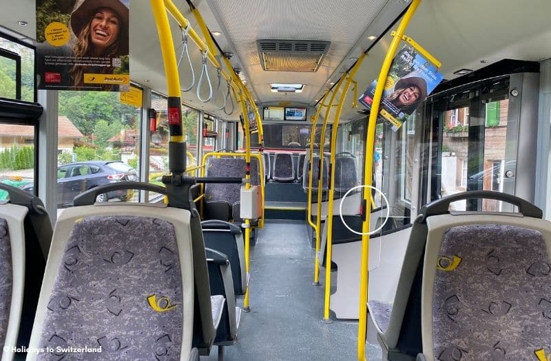 Interior of a Swiss PostBus