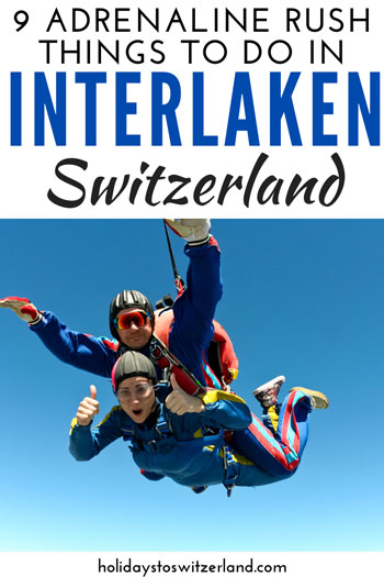 Adrenaline rush activities in Interlaken