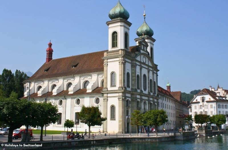 Lucerne's twin towered Jesuit Church