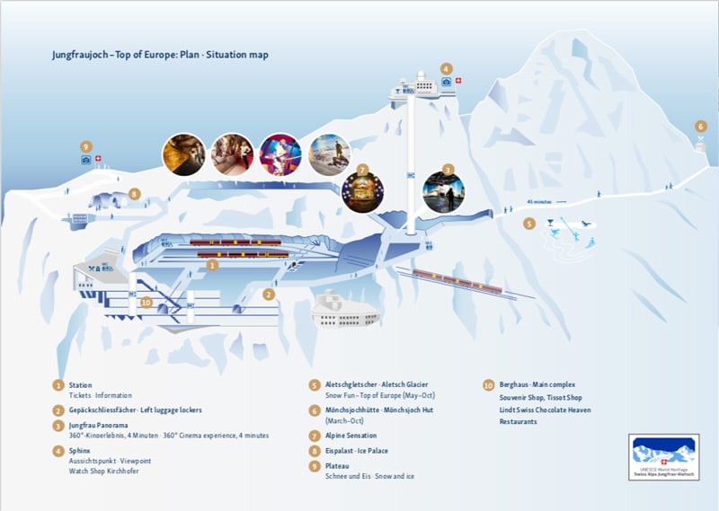 Jungfraujoch map