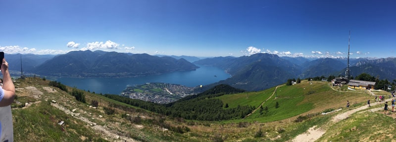 View from Cimetta above Locarno and Lake Maggiore, Switzerland