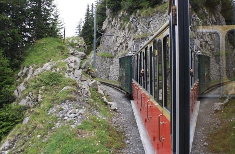 View from the window of Schynige Platte train