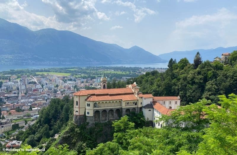 The Church of Madonna del Sasso overlooking Lake Maggiore