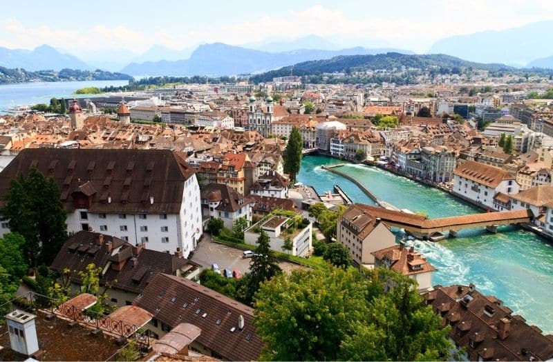 Lucerne view from city walls