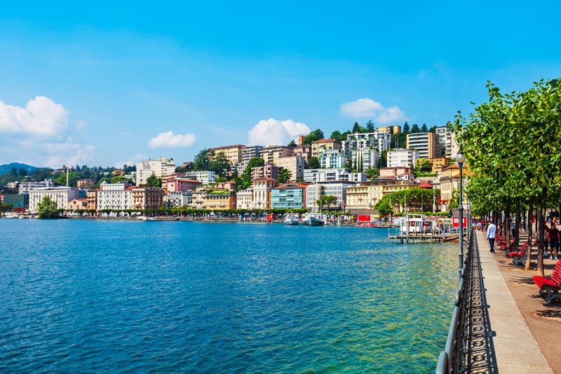 Lakeside promenade, Lugano, Switzerland