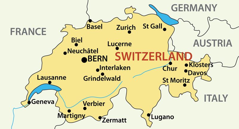 Map of Switzerland