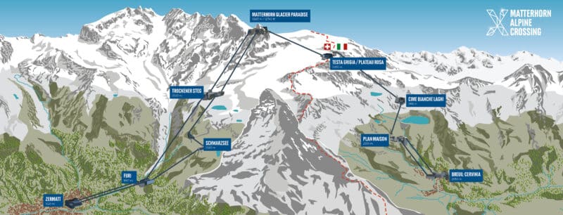 Map of Matterhorn Alpine Crossing