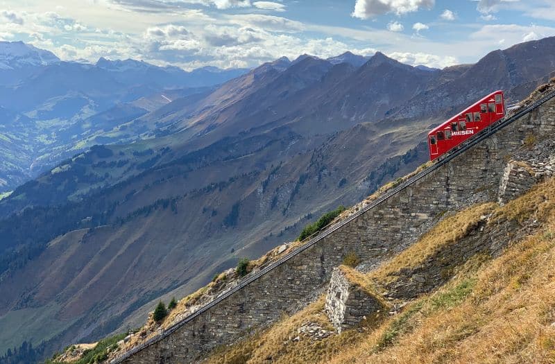 Mt Niesen funicular in Switzerland