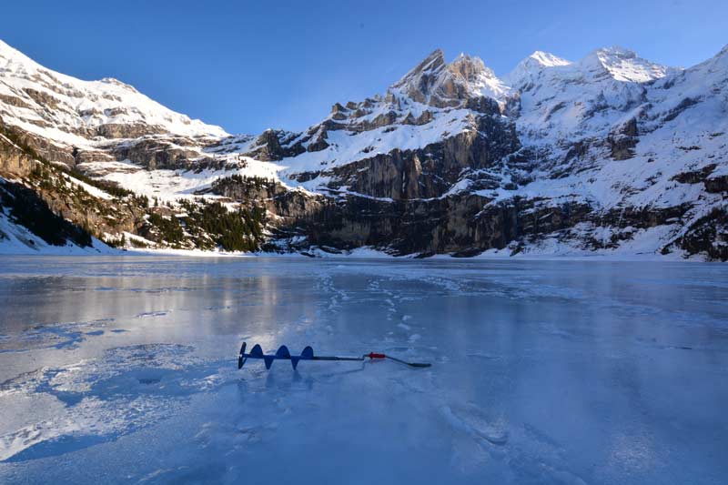 Lake Oeschinen, Switzerland, in winter