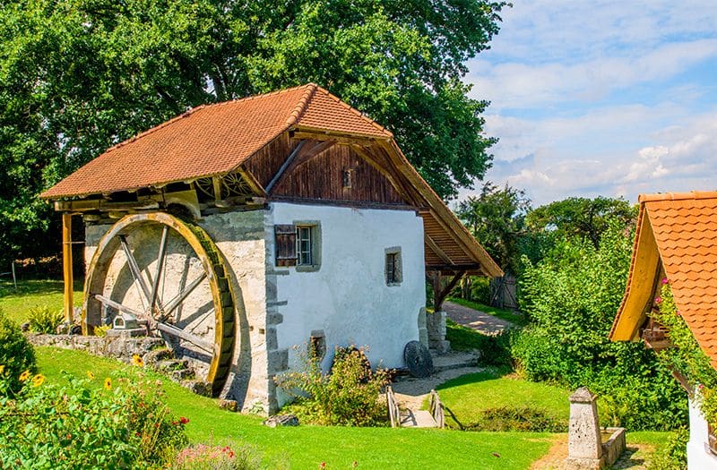 An historic mill at Büren an der Aare.