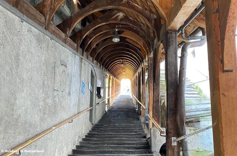 Old staircase leading to Thun Castle